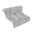 metallic tapet, non-woven tapet Sky Lounge sølvgrå, mørk