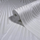 Tapeta z włókniny o wyglądzie 3D, geometryczna grafika w paski w kolorze białym 