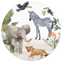Goed Blauw - Jungle babies - Fototapeta okrągła - tapeta flizelinowa/tapeta flizelinowa samoprzylepn