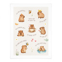 Affirmationsposter Capybara für Kinder