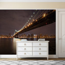 Fototapet Manhattan Bridge at Night - 336x260 cm