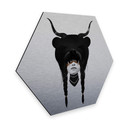 Hexagone - alu-Dibond - Effet argenté Ireland - Bear Warrior