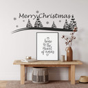 Wandtattoo Merry Christmas Winterlandschaft