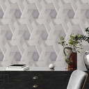 A.S. Creation 3D tapet i grå og hvid mat non-woven tapet med grafisk mønster