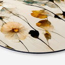 Tableau Délicates fleurs séchées aux tons naturels - Treechild - Alu-Dibond - Rond