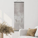 Textielposter Herten in het nevelwoud - Ms Tiff - Panorama