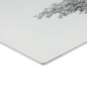 Glasbild Minimalistischer Baum in ruhiger Landschaft - Flour