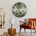 Tableau sur alu-Dibond rond Kikki Belle - Objets Cachés Jungle