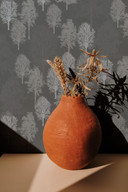 Vliestapete Illustration Modern, Natur in Stahlblau 