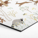 Hexagon Wanddecoratie Vrolijk Bosleven met Dieren - Oliver Robins - Alu-Dibond
