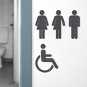 MDF - Dekoracja drewniana - Znak WC
