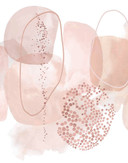 Fototapet Abstrakta akvarellformer i beige och rosé 3,4 x 2,65 m
