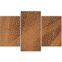 3 stykke lærredsprint, Leopard Leopard Pels Patches Mønster