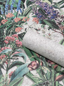 Grafisk tapet, non-woven tapet Flora grå