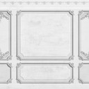 Arkitektur tapet väggmålning WallPaneling2 i gråvitt - non-woven tapet Designwalls 2 - 2,55 x 3,5 m