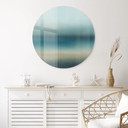 Glasschilderij Rotko Blush - Turquoise Horizon - Sir Edward x Grigory Gladarev - Rond