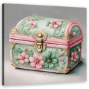 Leinwandbild Retro Vintage Truhe