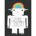 Fototapeta, tapeta do pokoju dziecięcego tęczowy robot Sleep Laugh Create - Treechild