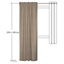Homing Vorhang mit verdeckten Schlaufen Loik kupfer -  2.45 x 1.4 m