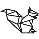 Muursticker origami ijs