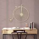 Dekoracja drewniana fornir topola - Stary rower - groszowe pierdnięcie