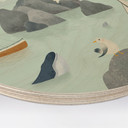 Houten Wanddecoratie Maritiem Kustmotief met Vuurtoren - Oliver Robins - Rond