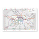 Wandbild BVG Berlin - Netzplan Berlin - Alu-Dibond