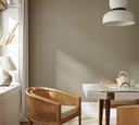 non-woven tapet i 3D flettet diamantmønster beige, grå tekstil look