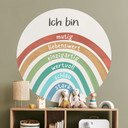Rundes Wandtattoo mit Regenbogen - Kraftsätze fürs Kinderzimmer