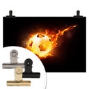 Poster Fußball in Flammen