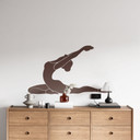 Wallsticker yoga due silhuet ensfarvet