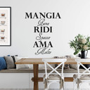 Sticker mural - Mangia bene, ridi spesso, ama molto