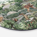 Tableau sur alu-Dibond rond Kikki Belle - balade en forêt