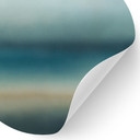 Wandtattoo Rotko Blush - Türkiser Horizont - Sir Edward x Grigory Gladarev - Rund