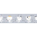 A.S. Création Lovely Kids Frise autocollante enfant - Gris, Blanc