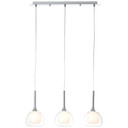 Pendelleuchte Iris, metallic, 120 x 66 cm, Glas Pendelleuchte, dimmbar