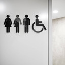 Akrylowy dekoracyjny znak WC