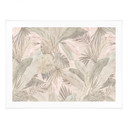 Plakat tropikalne liście w pastelowej dżungli - Bloomery Decor