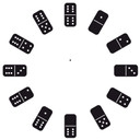Sticker mural - Horloge Dominos
