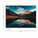 Mountain LagoAntorno tapet i blåbrun - non-woven tapet Designwalls 2 - 2,55 x 3,5 m