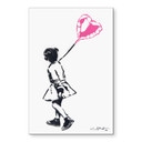 Stampa per pareti Bambina Street Art con Palloncino a Cuore - Habib - Alu-Dibond