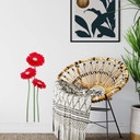 Sticker mural - Gerberas Rouges