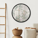 Plakat Las tropikalny z kakadu - Bloomery Decor - okrągły