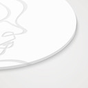 Akrylglasbillede, vinduesbillede til ophængning Faces Line Art - rund