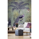 Livingwalls papier peint photo ARTist Peacock Jungle avec Jungle et paons vert, violet, gris