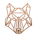 Drewno artystyczne mahoń - Wilk origami