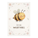 Stoffbild mit Biene - Glaubenssatz 'Ich bin wertvoll' für Kinder