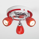 Deckenleuchte Martha, rot, 11 x 31 cm, Metall Strahler