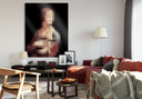 Akrylbillede Pixelart - da Vinci - Damen med hermelinen