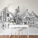 Fototapeta Frankfurt - czarno-biała - Pokochaj swoje miasto